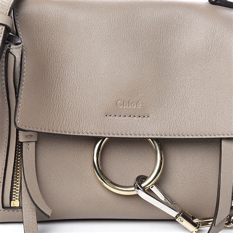 chloe faye small motty grey|CHLOE Calfskin Small Faye Day Shoulder Bag Motty Grey .